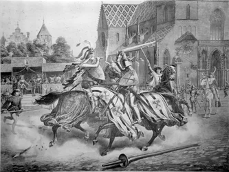 ハインリッヒフォンラムシュタインとスペインのドンメルロの間のバーゼルトーナメント、1428年12月。